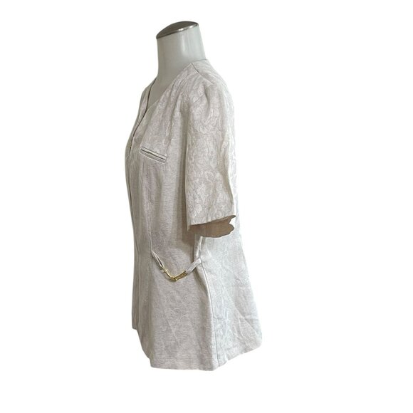 Perceptions Womens Floral Textured Jacket Size 14 Rayon/Polyester/Linen Blend - Picture 5 of 12